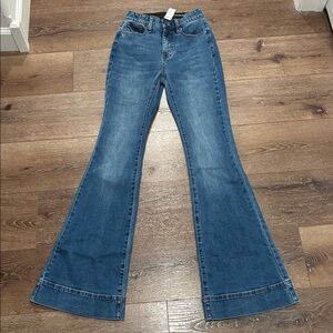 New York and Company Ultra High Waist Flare Jeans. Size 0. New!